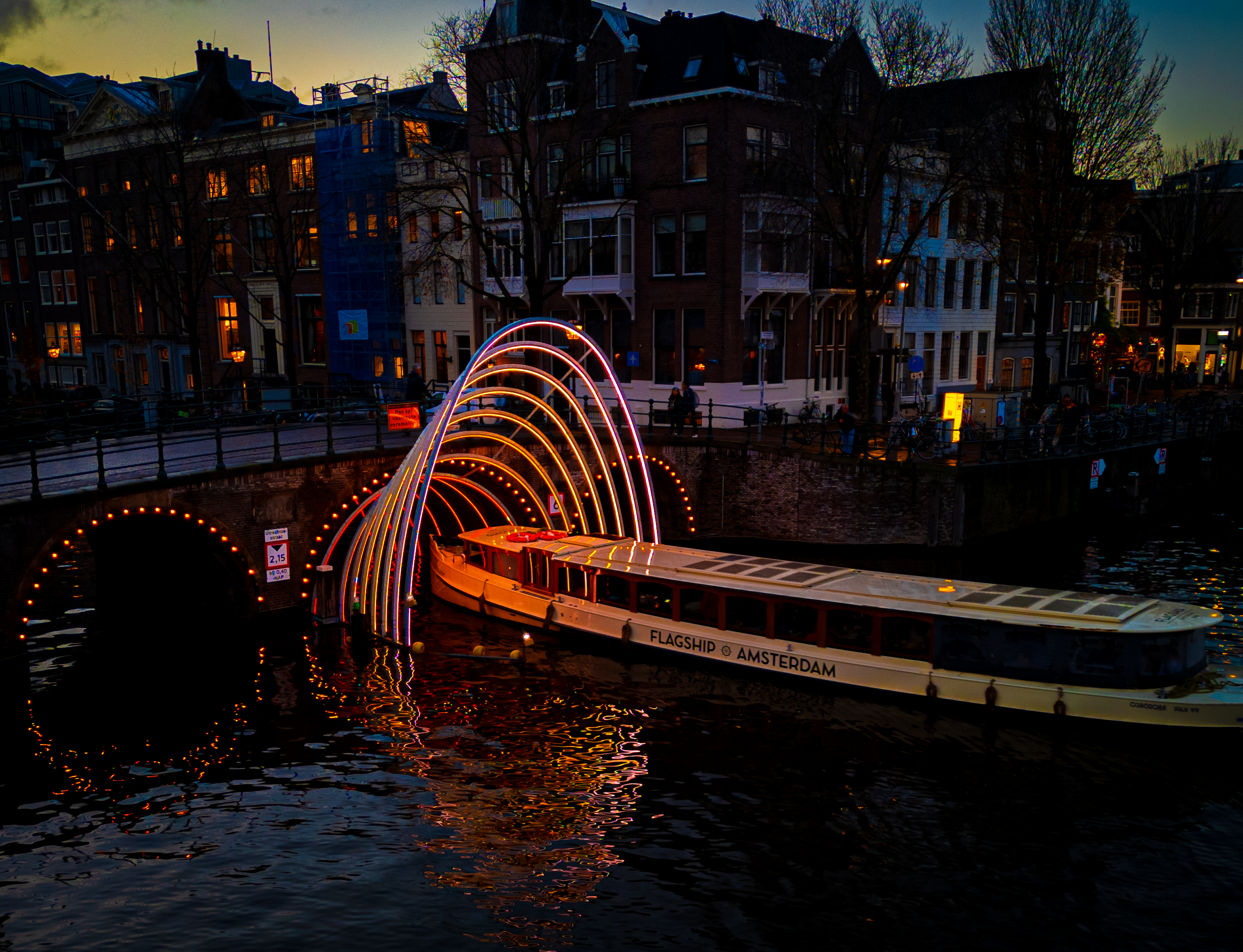 Private boattour during Amsterdam Light Festival